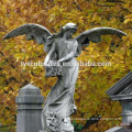 Beauty stone carved grave hells mourning winged angel sculpture in Laeken Brussels